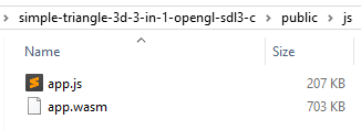 File explorer showing the 909 KB release build size