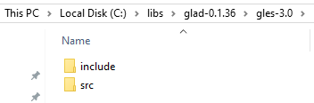 Folder structure
